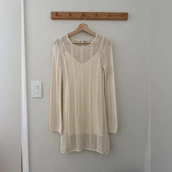 Shona Joy Arlo Long Sleeve Mini Dress Ivory XS Brand New - Picture 2 of 7